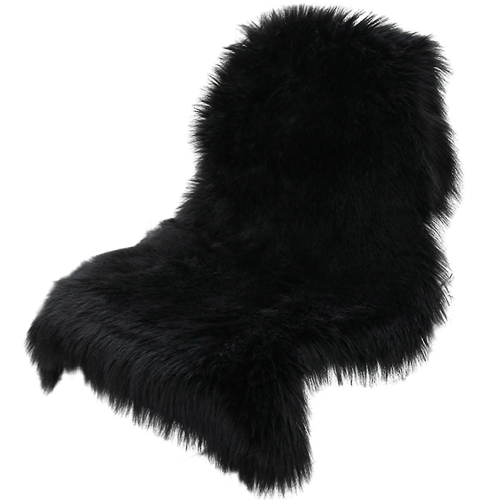 mjuk fluffig konstgjord fårskinnsmatta för sovrum