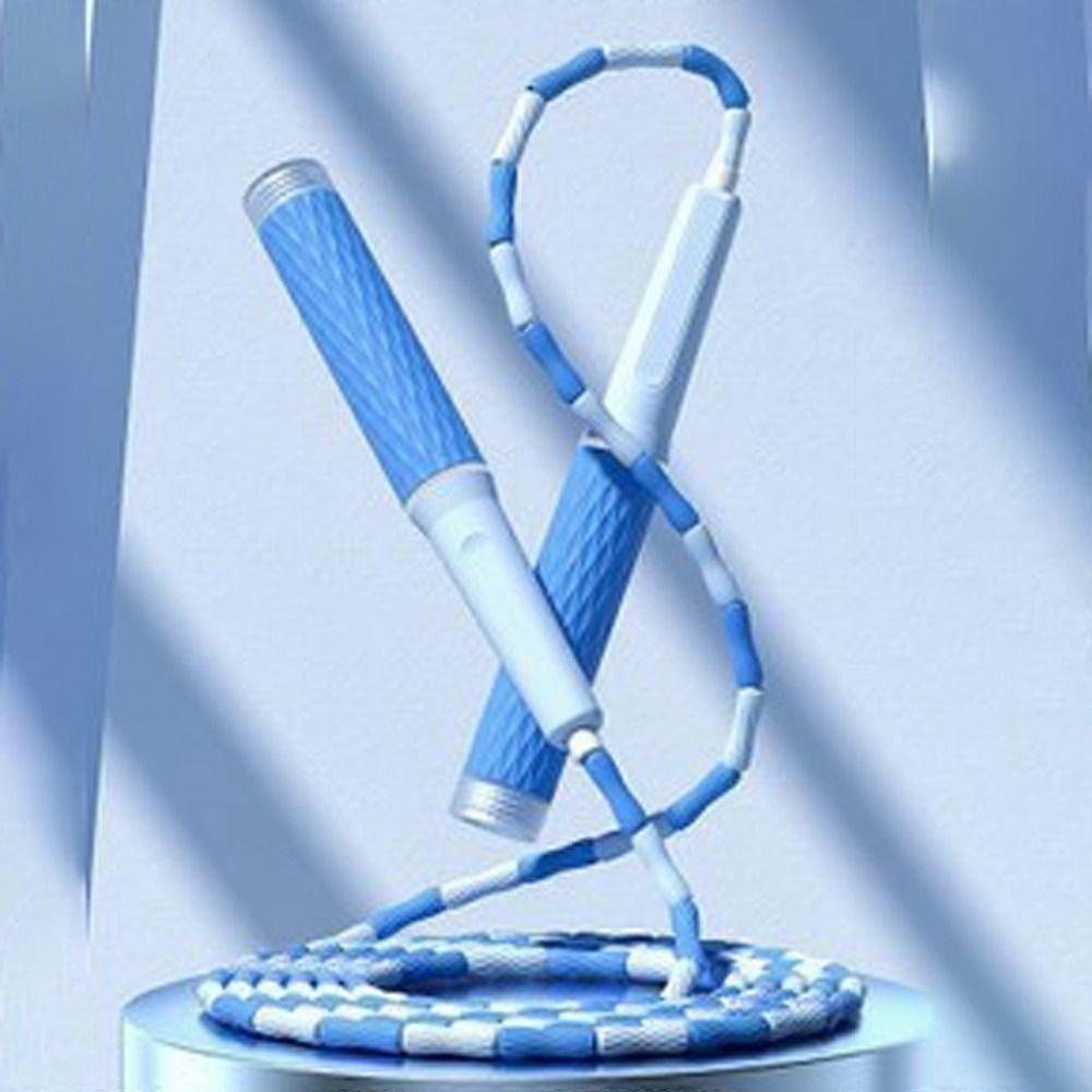 Adjustable Soft Beaded Skipping Rope Not Entangled Lighten Jumping Training Rope Strong Flexibility Durable