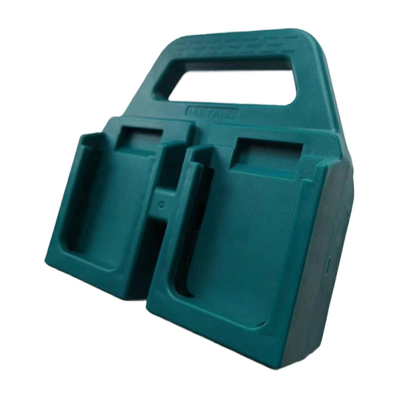 High Capacity 18V Battery Holder Engineered Plastic Construction Impact Resistant For Worksite Use Multicolor
