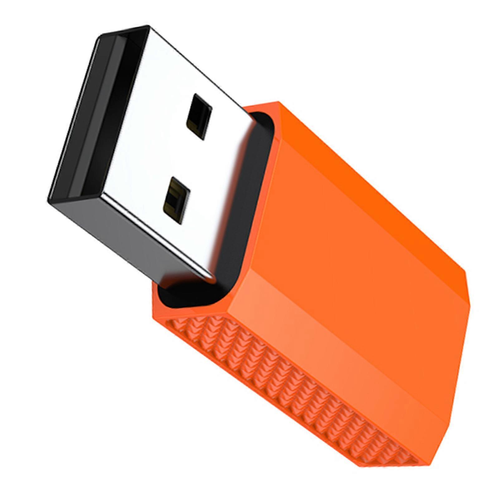 No Driver Required USB A to 3.5mm Female Adapters Stereo Sound Converter Plastic Texture for Computer Devices  oranges