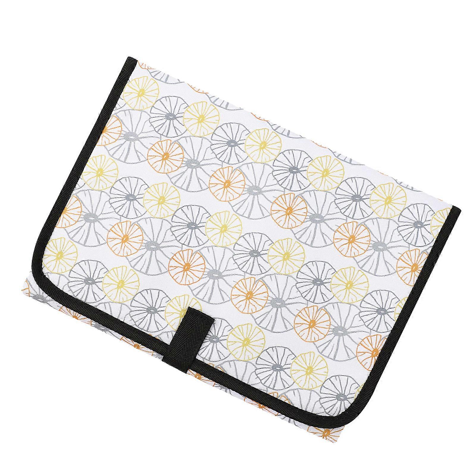 Waterproof Diaper Changing Pad for Infants Foldable Portable Design Safety Area Portable Diaper Changing Mat Cushion  white