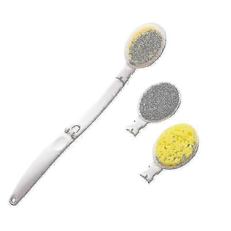 Back Cream Tool with Long Handle and 3 Interchangeable Heads - Lotion Applicator for All Skin Types
