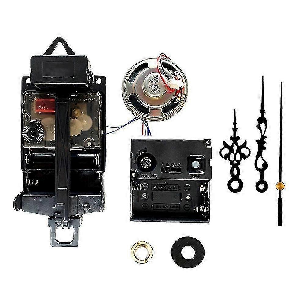 Quartz Pendulum Clock Movement With Black Hands,with Music Box Speaker,battery Operated,melody Mech (tangling)