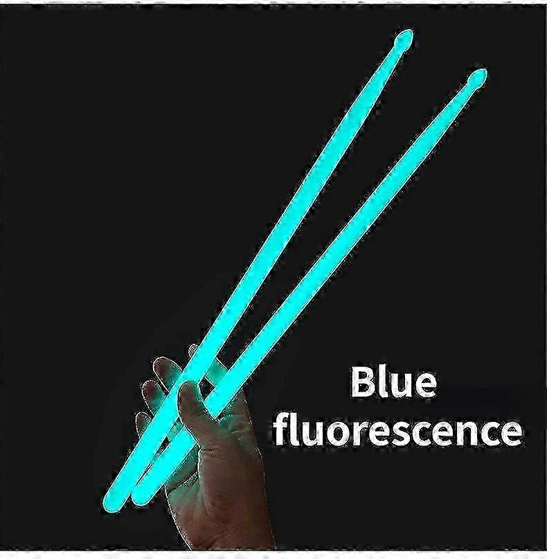 Luminous Fluorescent Drum Sticks - Durable Nylon Pair for Jazz & Stage Performances - Bright Light-Up Design for Visual Effects