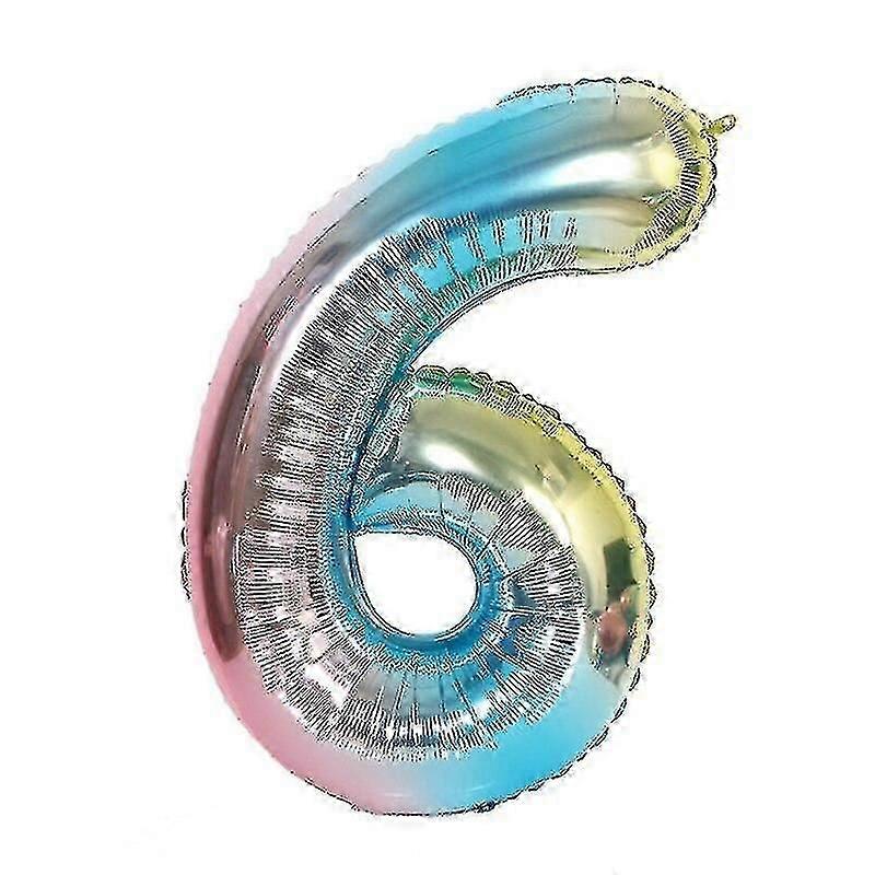 32 بوصة قوس قزح وردة الذهب والفضة رقائق الألومنيوم عدد كبير من البالون الرقمي (كما الصورة 6)