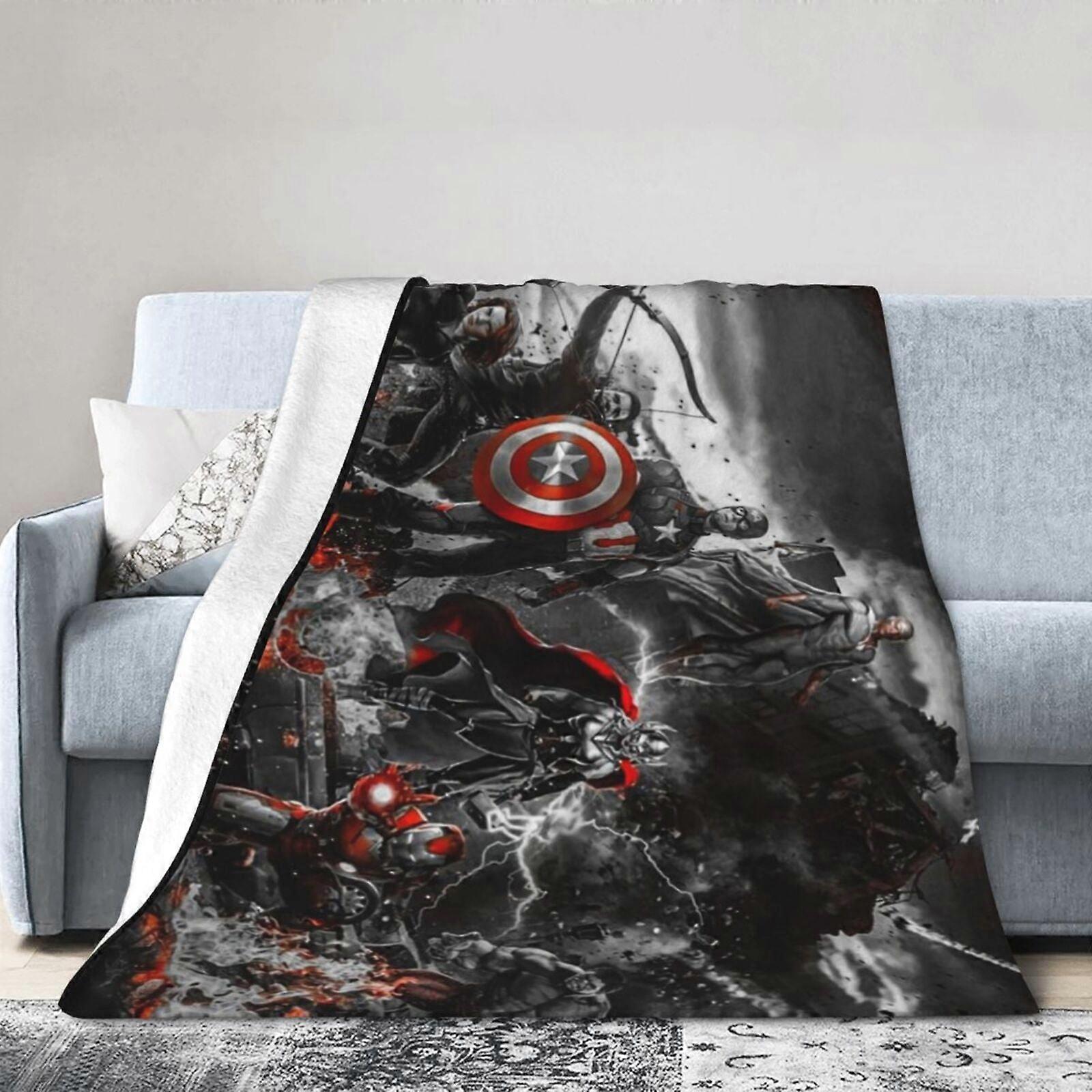 Captain America Hotel Blanket, Anime Blanket For Bed, Sofa Blanket, Ultra Soft Fleece Blanket For Bedroom Living Room, 60 X 50 Inches