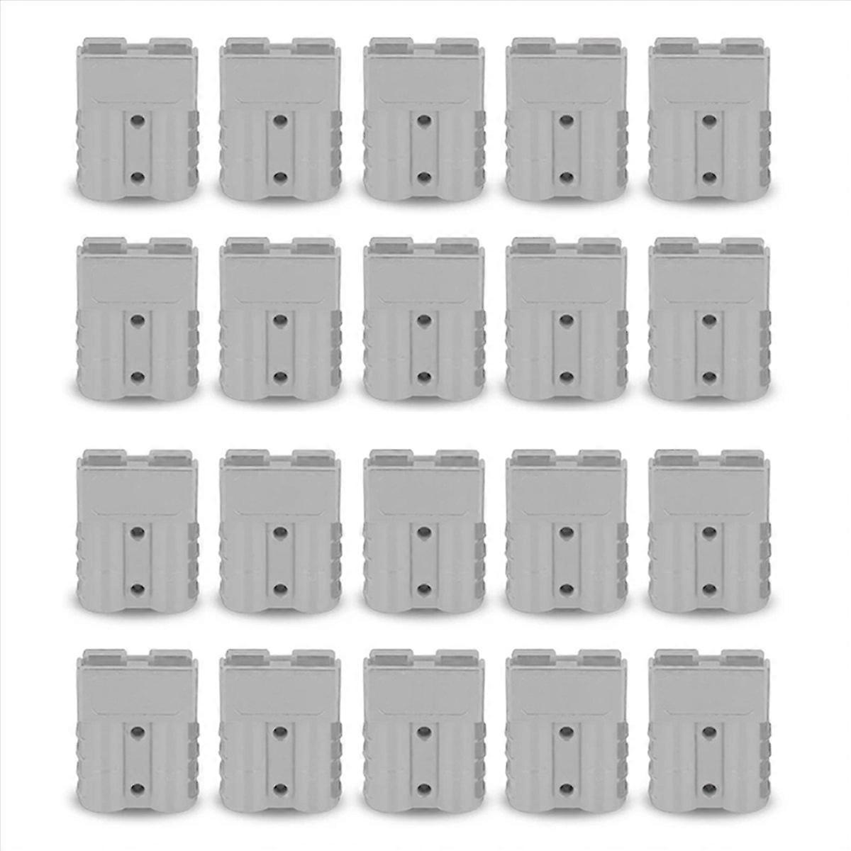 20PCS Style Plug Connector 50A with Handle Forklift Battery Charging Quick Connectors Kit Gray