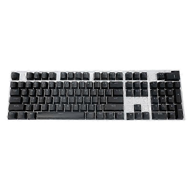 104 White Keys,Mechanical Keyboard Keycaps Game Keyboard Keys Wear No Oil White Keycaps for Keyboard,Black