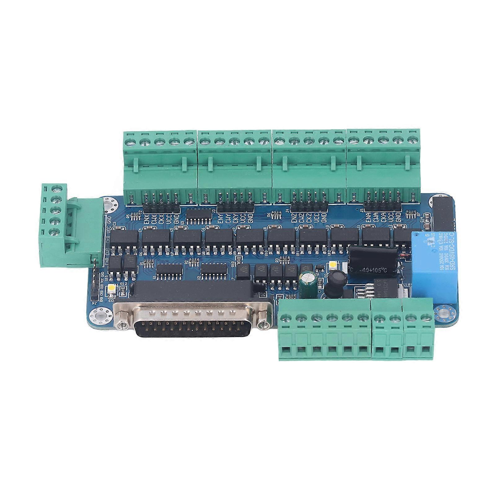 5 Axes CNC Stepper Motor Controller Board for Mach3, 12 - 60V DC, Breakout Distribution