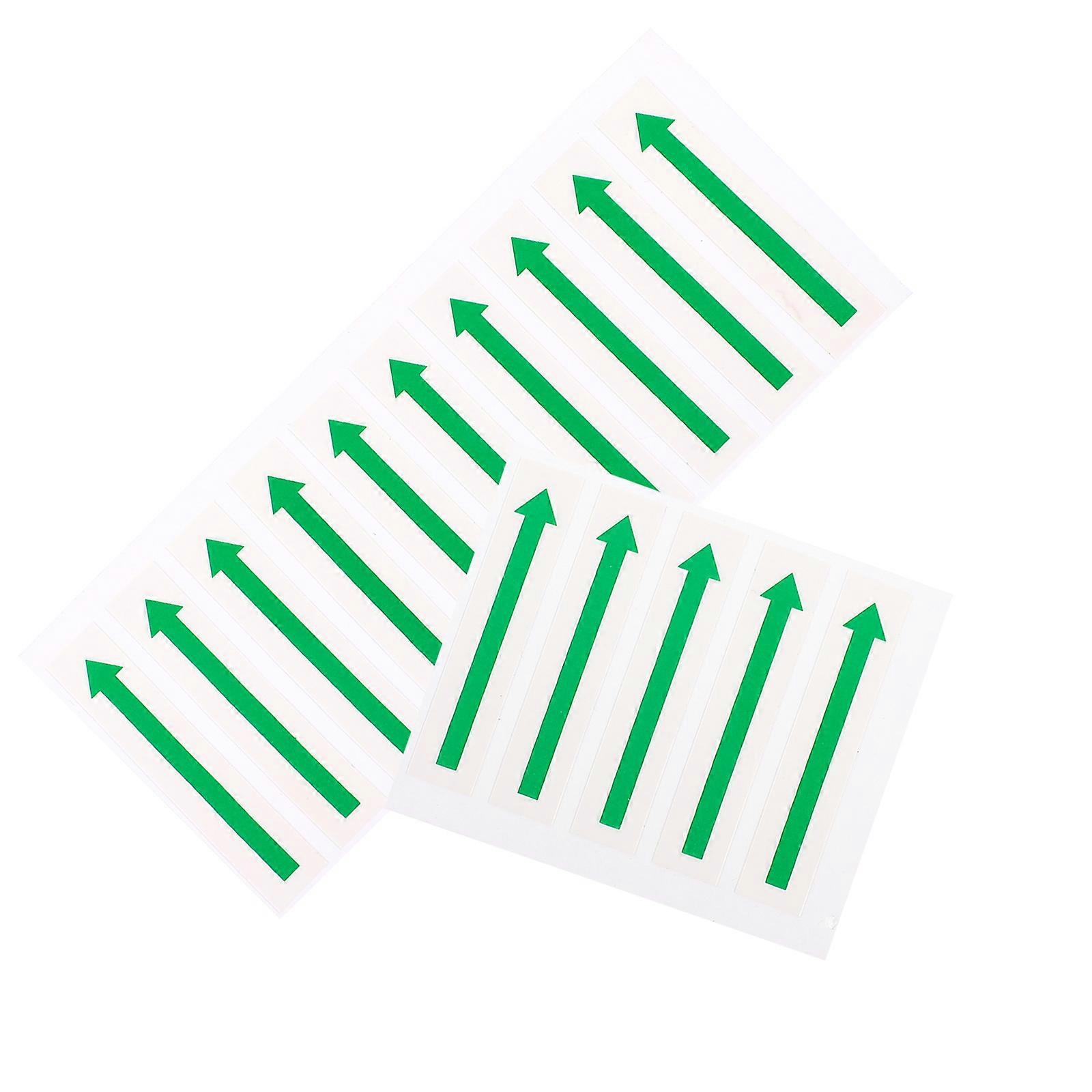 Arrow Warning Label Sticker for Warning 15Pcs Green Pet Material