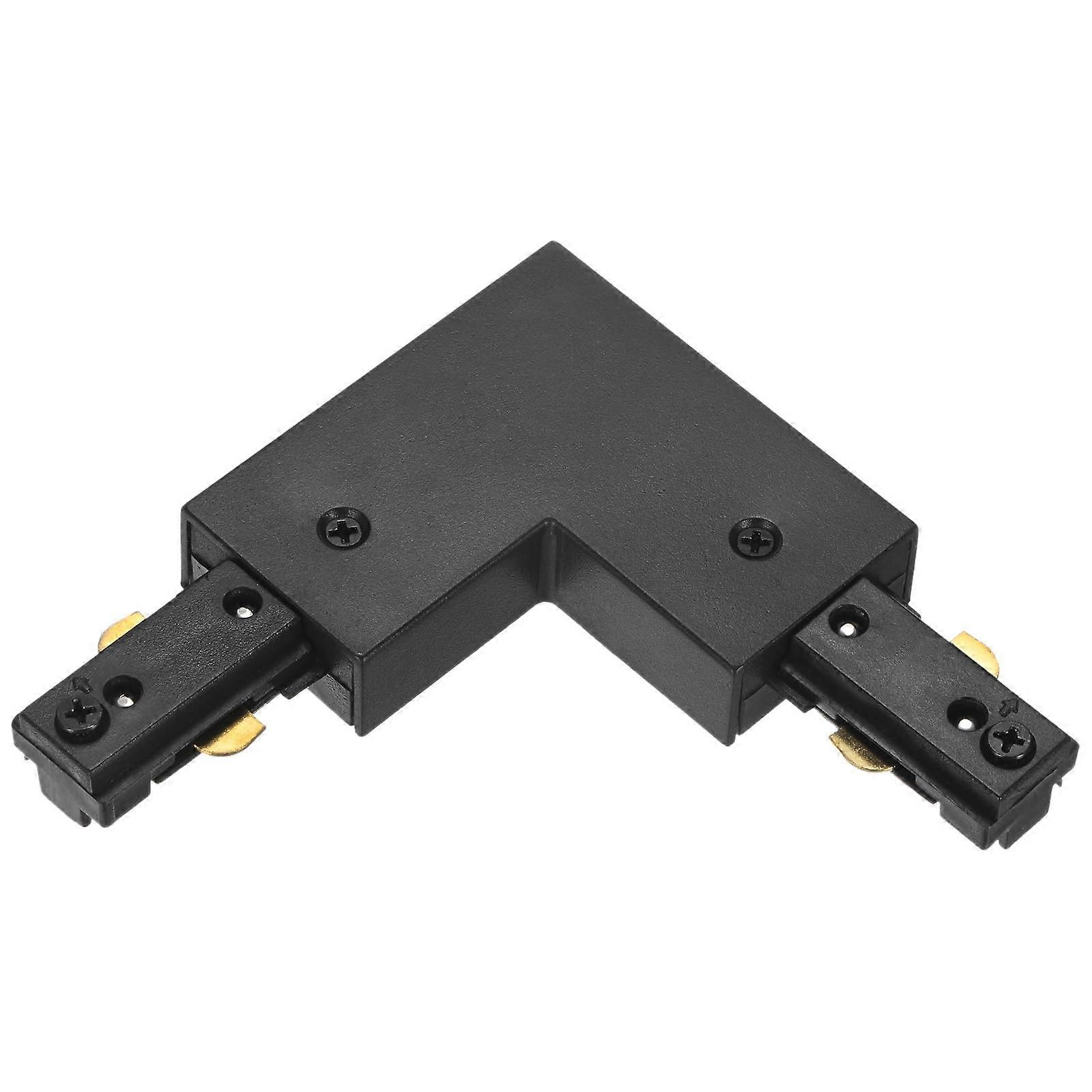 Track Lighting Connector H Track L Shape 3Wire 110220V Corner Expansion for Ceiling Spotlights Black