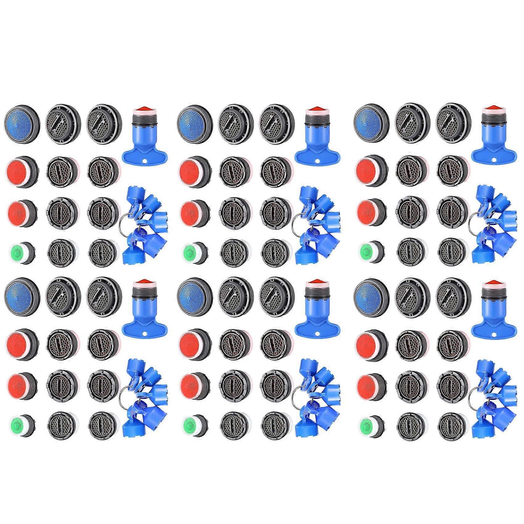 72 Pieces Faucet Aerator for Cache Aerators and 30 Pieces Cache Faucet Aerator Key Removal Wrenches, Cache Aerators