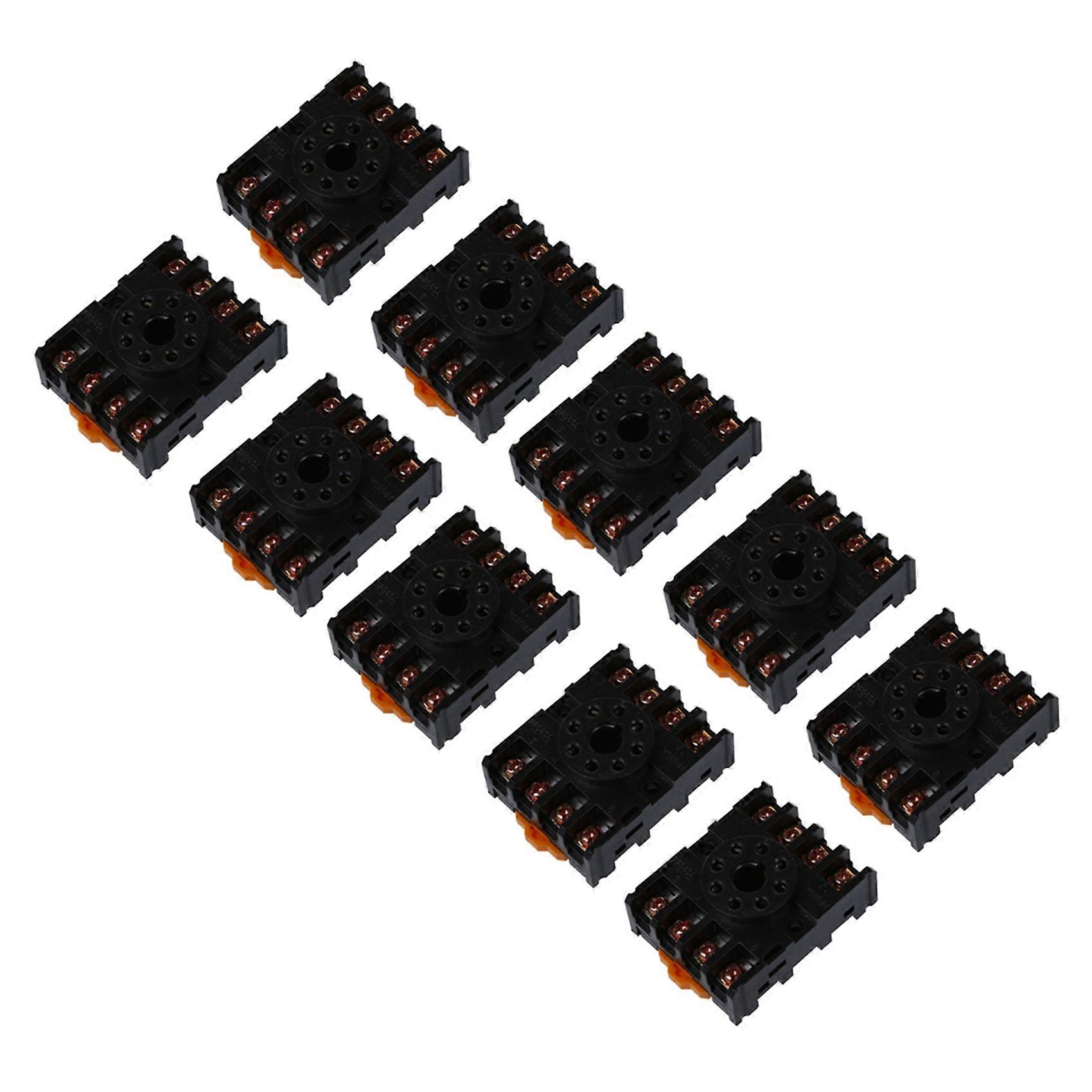 10X 8 Round Pin 8-Pin PF083A Relay Base Socket