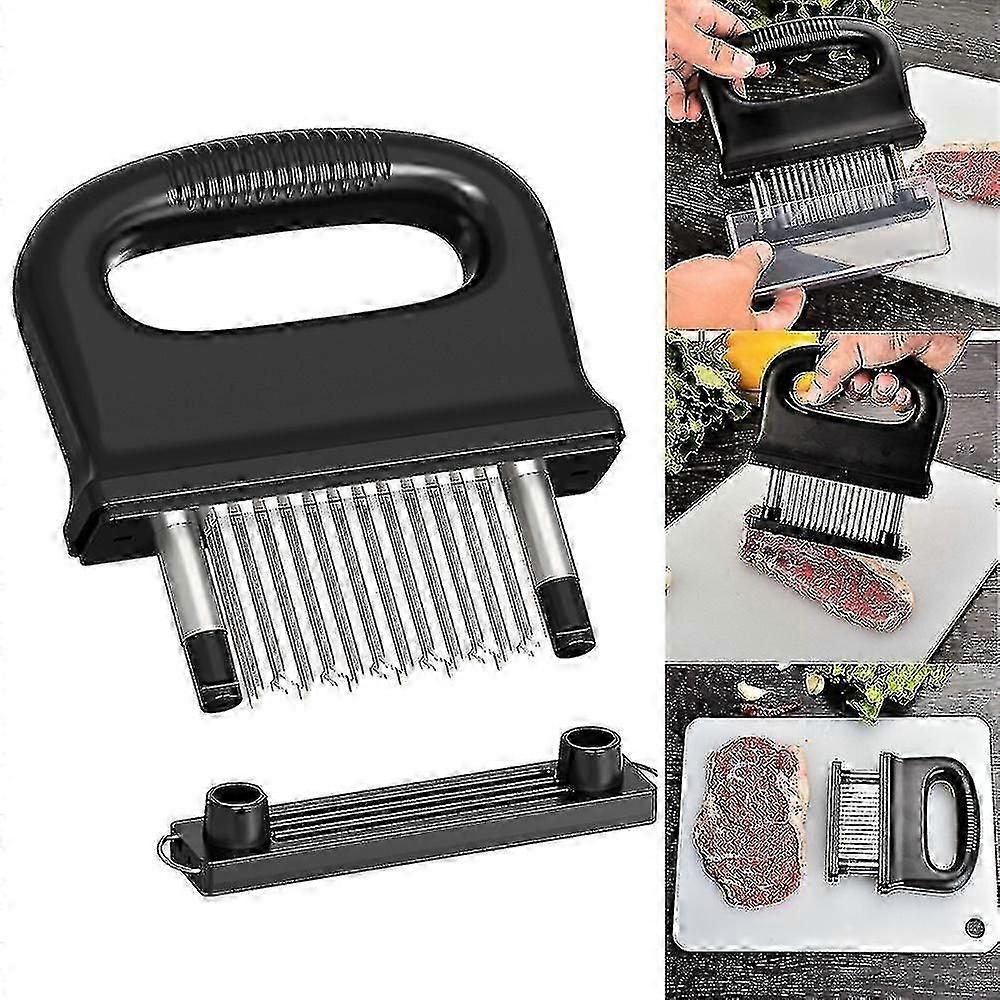 Stainless Steel Ultra Sharp Needle Blade Meat Steak Tenderizer With Handle Kitchen Tool