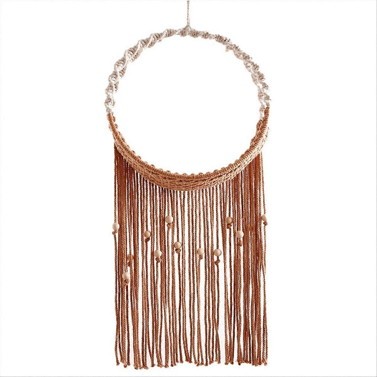 Macrame Wall Decor Holder, Boho Hanging Woven Art Shelf