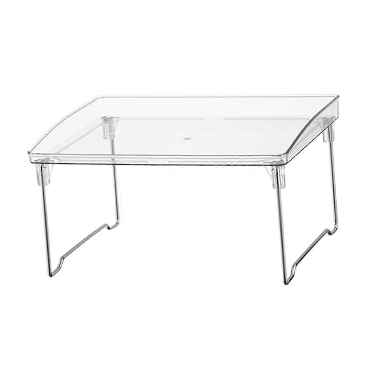 Adjustable Foldable Spice Rack Kitchen Countertop Organizer SpaceSaving PET and Iron Shelf