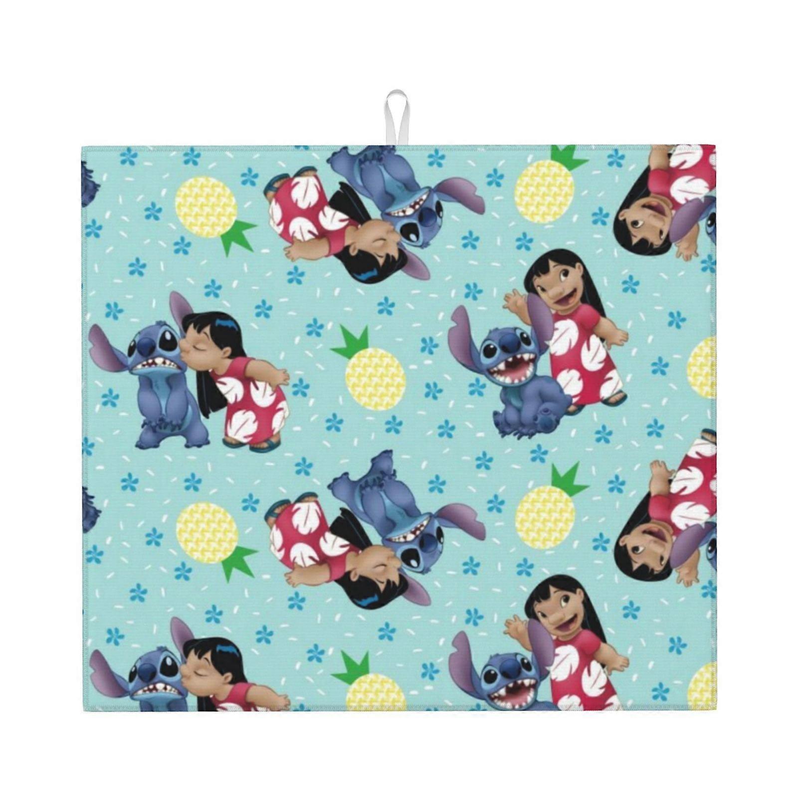 Stitch Dish Drying Mat For Kitchen Counter, Microfiber Dish Mat, Fast Absorbent Draining Pad