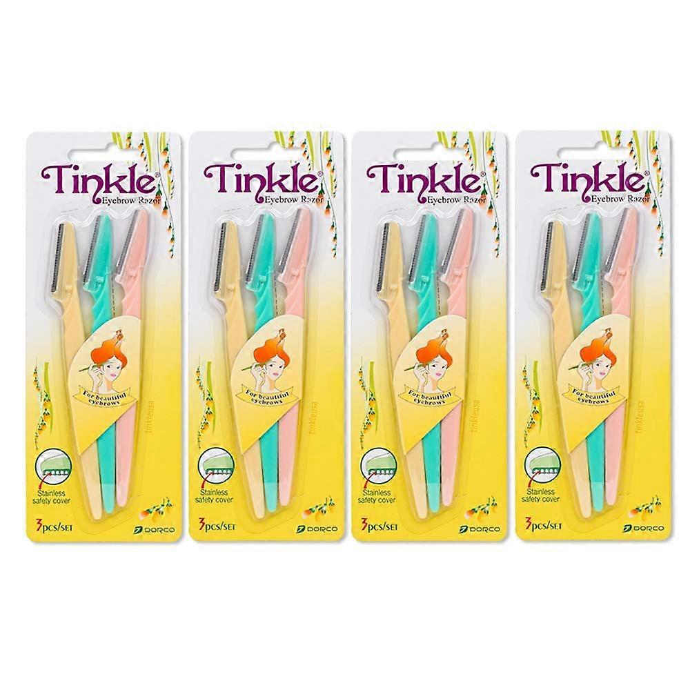 Dermaplaning Tool 12ct for Women, Eyebrow Razor and Peach Fuzz Remover with Protective Cover