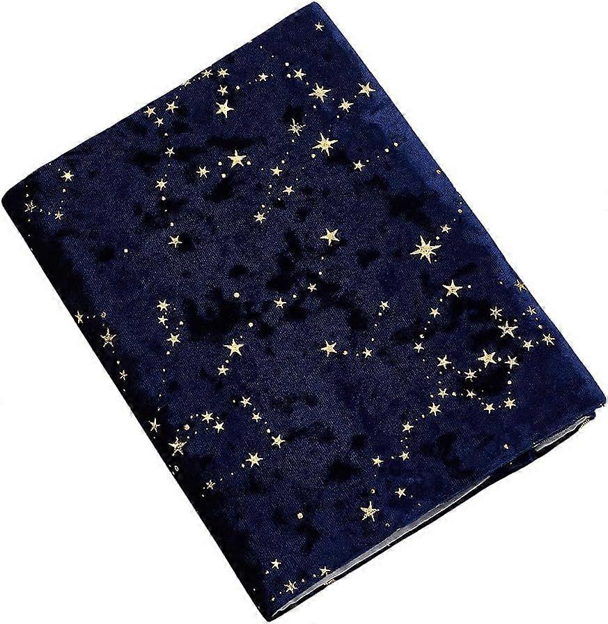 A5 Fabric Book Sleeve Cover Protector 8.2x6.1inch Reusable Polyester Marine Blue Paperback Book Cover Portable Dustproof Rectangle Book Protector with