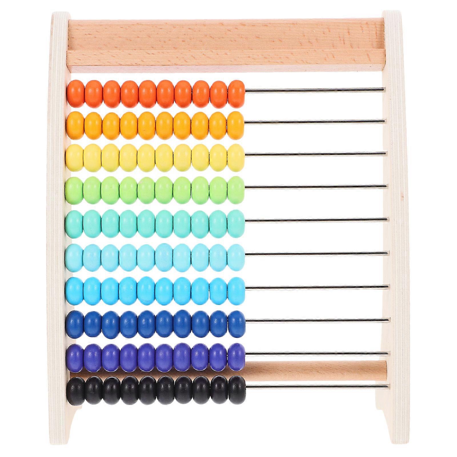 Educational Calculation Abacus 1Set Wooden Abacus for Kids Math Practice