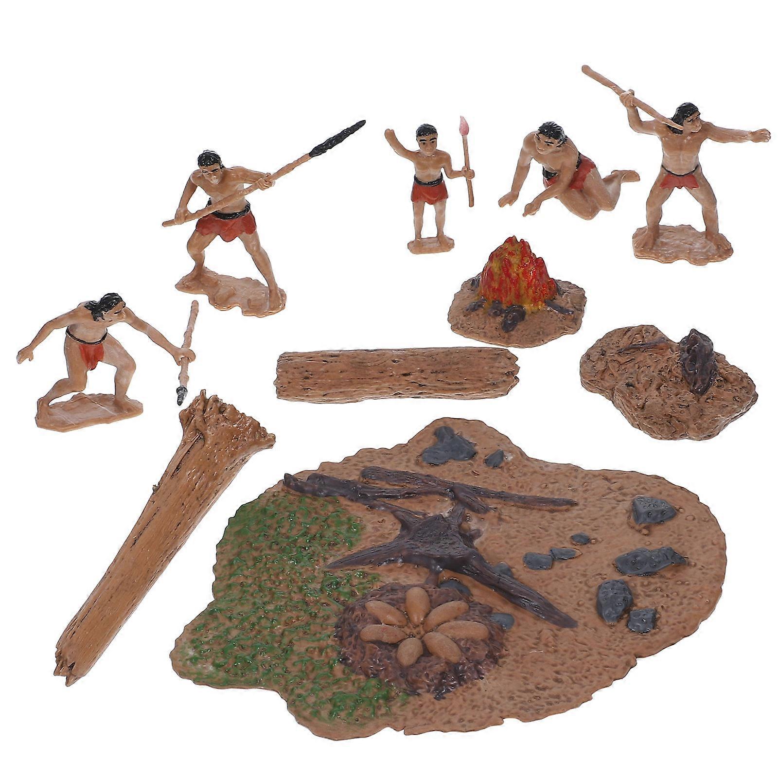 Miniature Primitive Men Model Ornaments for Home Decoration 1Set