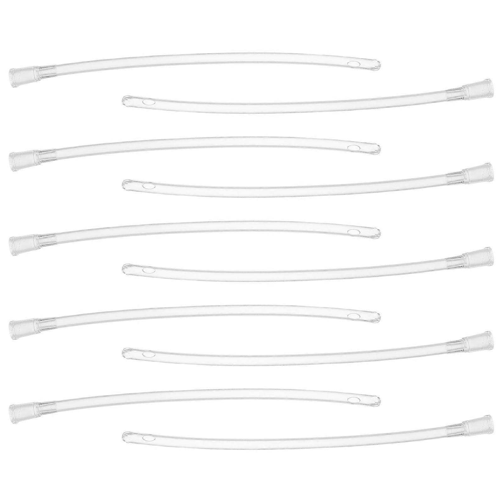 10 Pack Transparent Soft Feeder Tubes for Parrots Easy Monitoring Safe Material Ideal for Pet Use