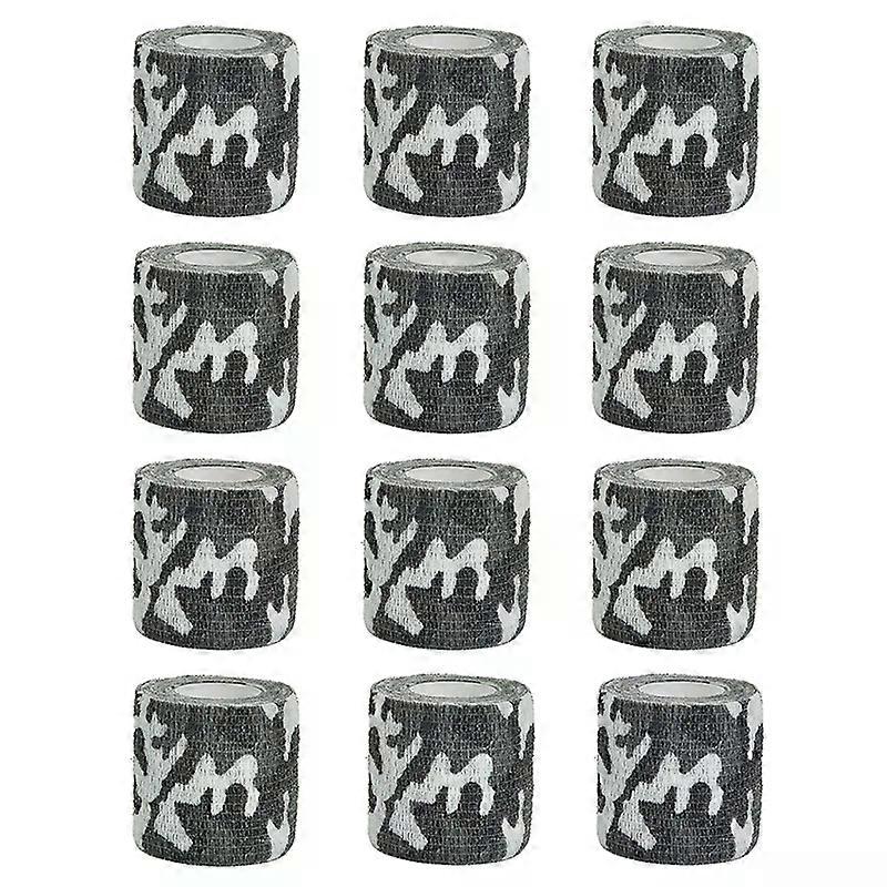 6 db/12 db/24 db 5 cm * 4,5 m fekete géz sportkötés, öntapadós, légáteresztő, rugalmas pólya ujjak, csuklók és egyéb ízületek rögzítésére