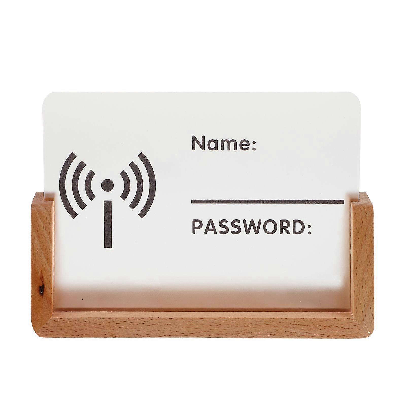 Password Sign Transparent WiFi Display Sign for Guests