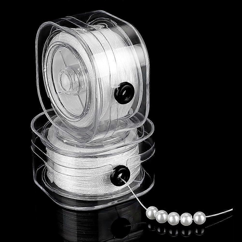 0.6mm Bracelet String 76 Yards Beading Thread Nylon String Seed Bead Thread Sewing String with Buckle for Leather Stitching Beading Jewelry Bracelets 