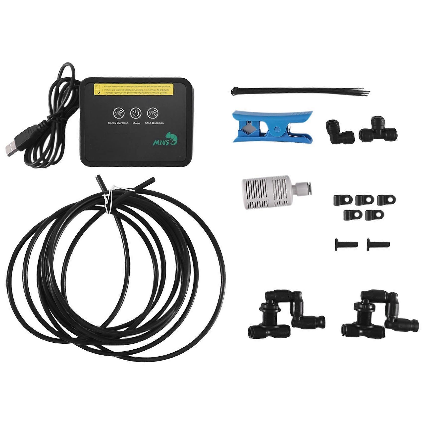 2X MIUS Intelligent Automatic Mist Spray System Set Electronic Timer LCD Screen Sprinkler Controller