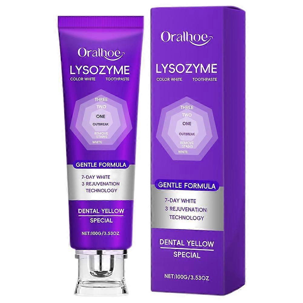 Lysozyme Whitening Toothpaste, 2026 Colour Correcting Purple Toothpaste