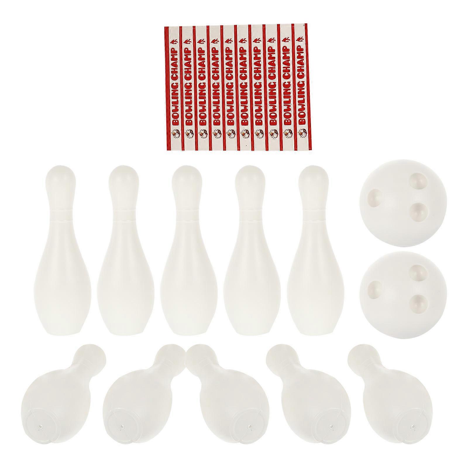 Parent-Child Interactive Toy Bowling Set for Kid Use 1Set in White