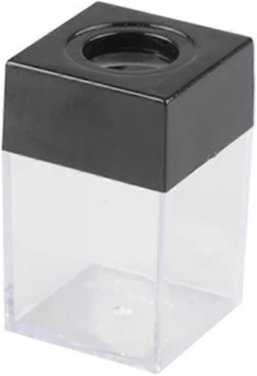 Magnetic Paper Clip Dispenser with Clear Large Capacity DustProof Lid for Office and School