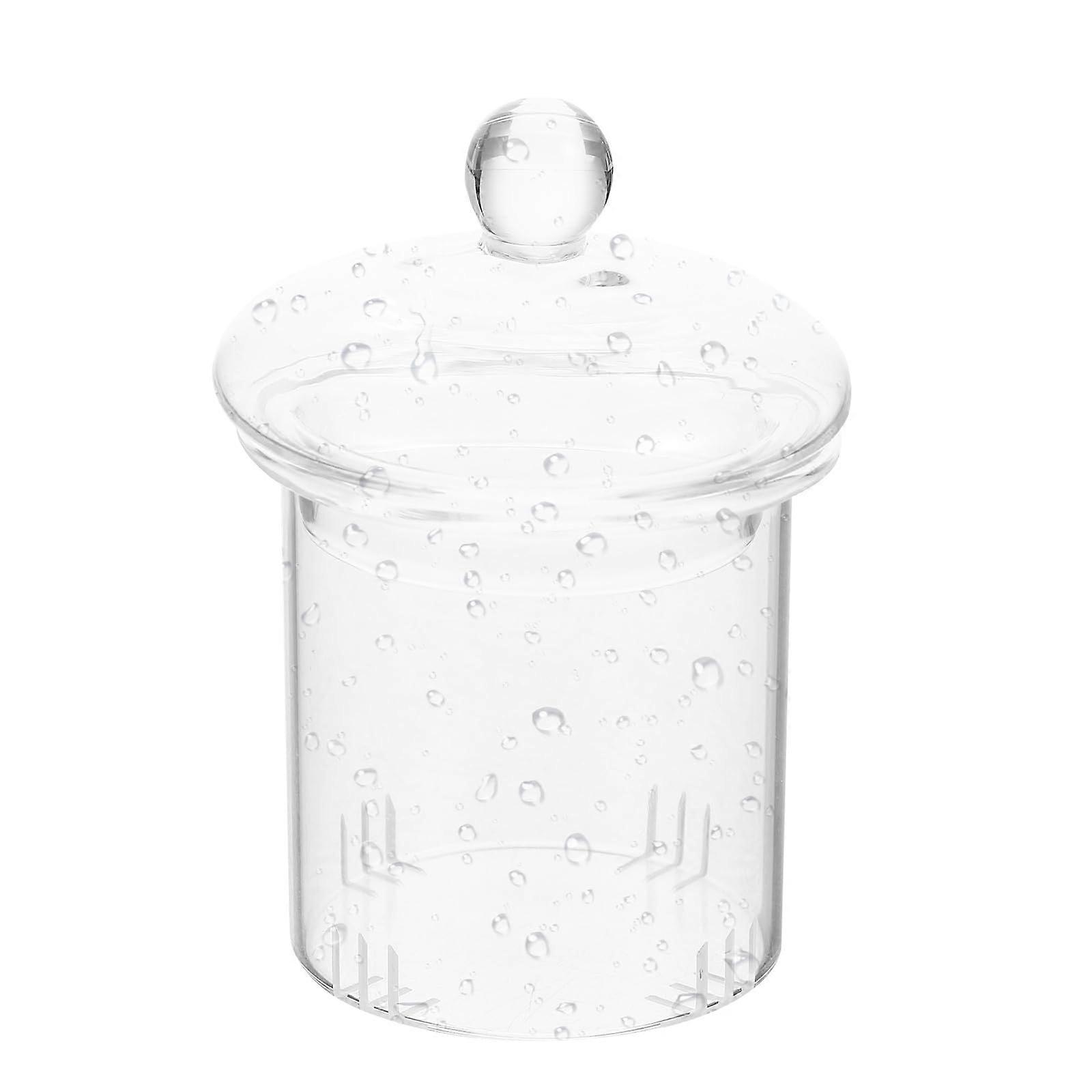 Transparent Glass Tea Infuser with Lid, Fine Mesh Loose Leaf Tea Strainer for Teapot Brewing