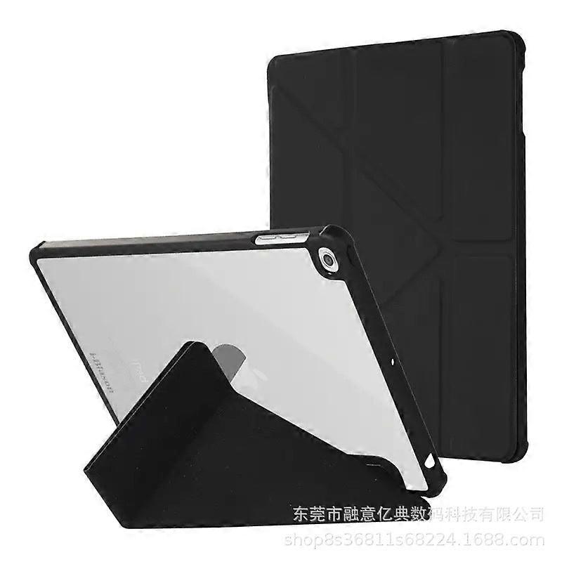 Stylish Case For Ipad 10 2022 Black 1/4 Folding Full Strap No4242