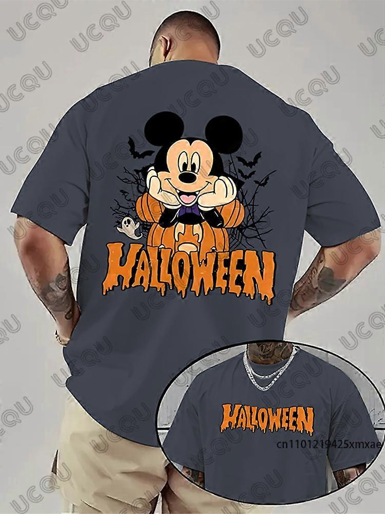 Halloween Disney Mickey Mouse T-shirt graphique pour hommes ��t�� �� manches courtes t-shirts hommes v��tements d��contract�� surdimensionn�� haut