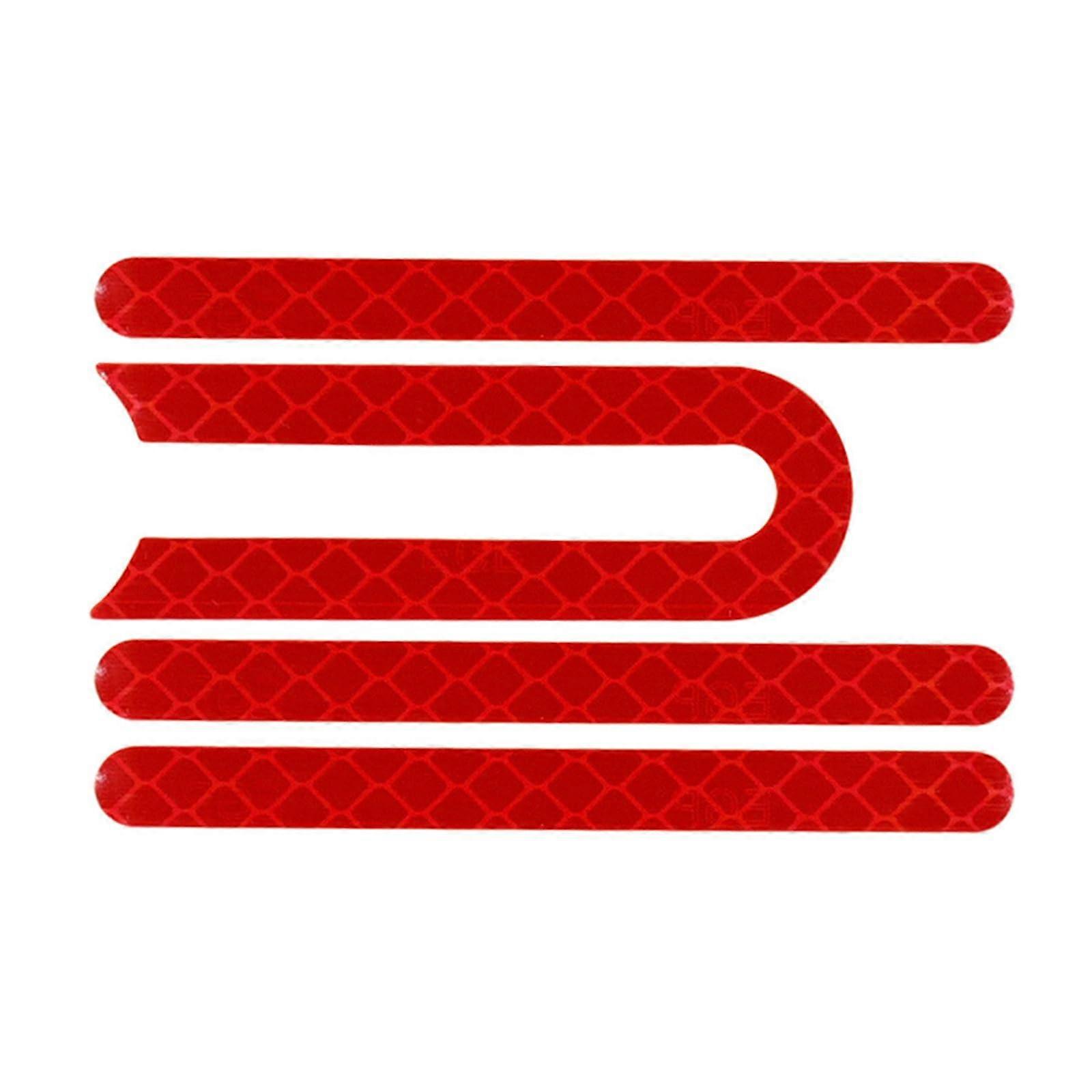 Red Waterproof Reflective Scooter Side Panel Sticker for Night Riding and Scratch Resistance