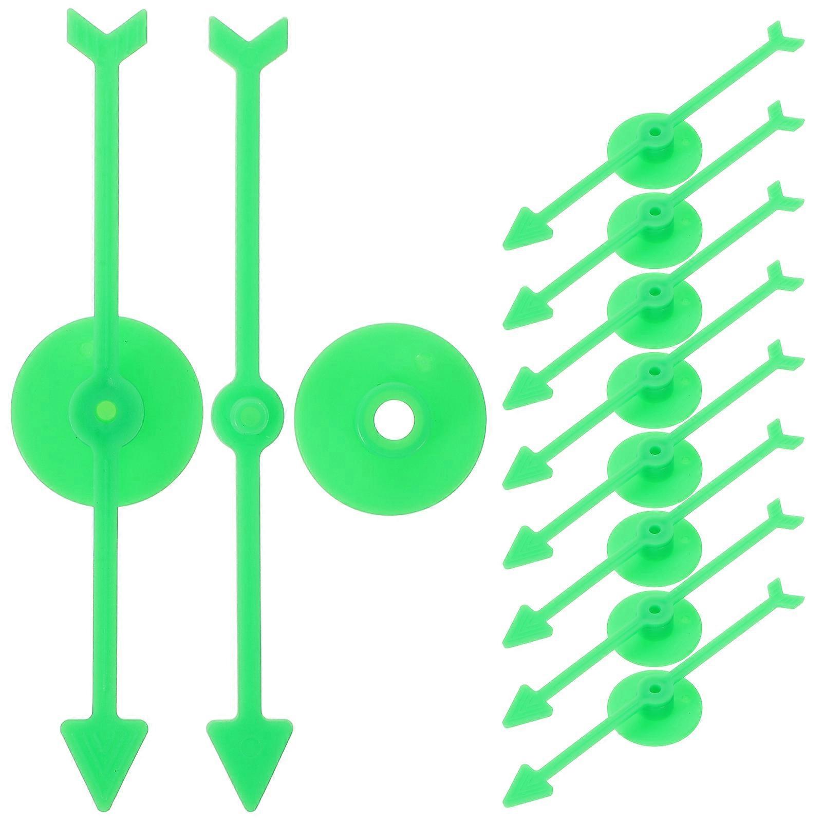 Arrow Spinners Green Plastic Game Spinners for Party Use 10Pcs