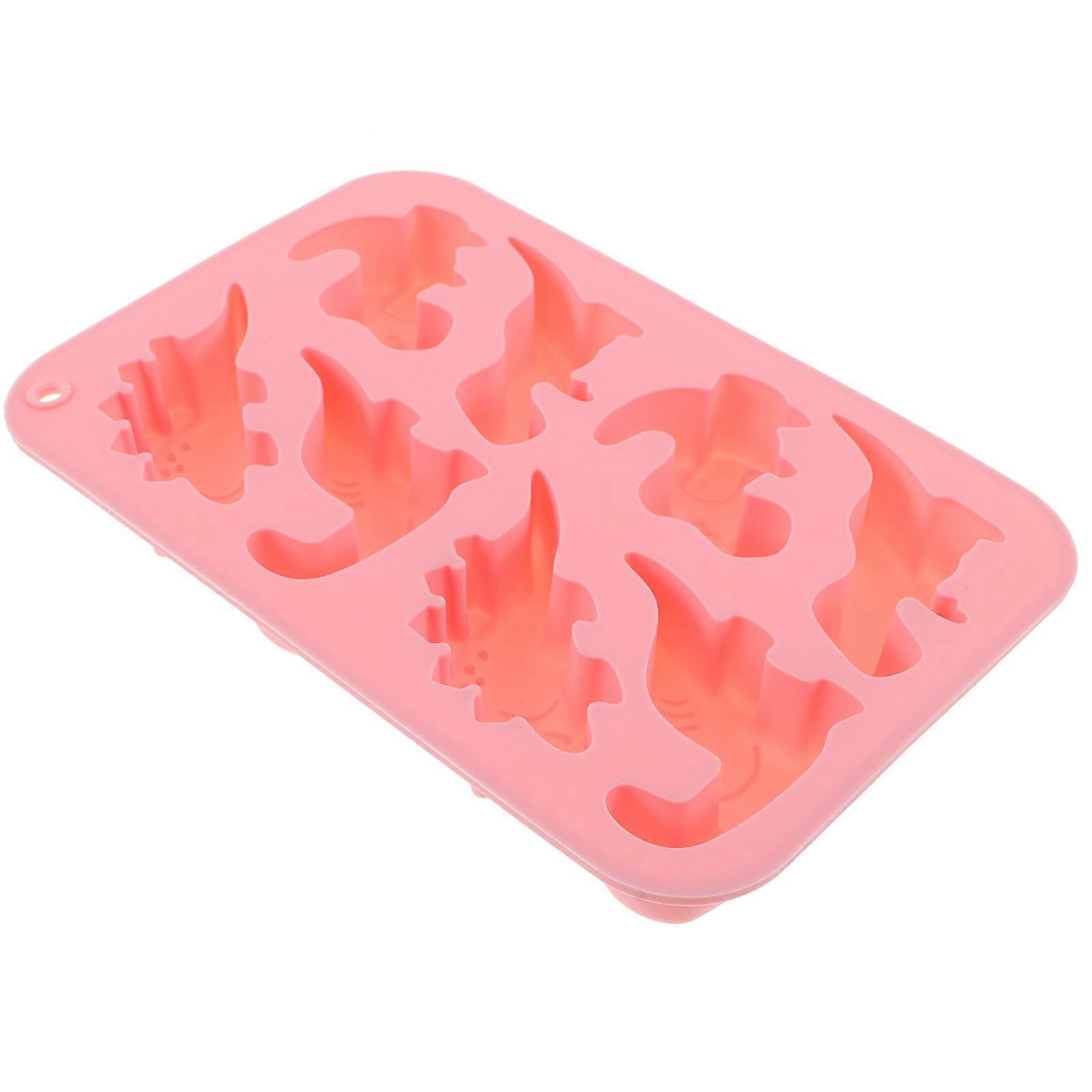 Pink Dinosaur Silicone Mold for Baking 1 Tray Non-Stick Candy Tool