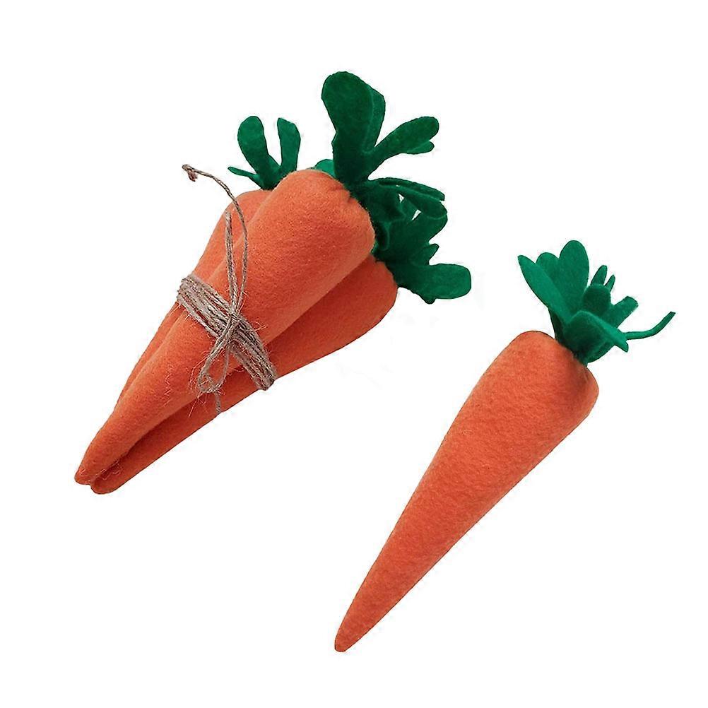 Cloth Easter Carrot Ornament for Party Decoration 4Pcs Set