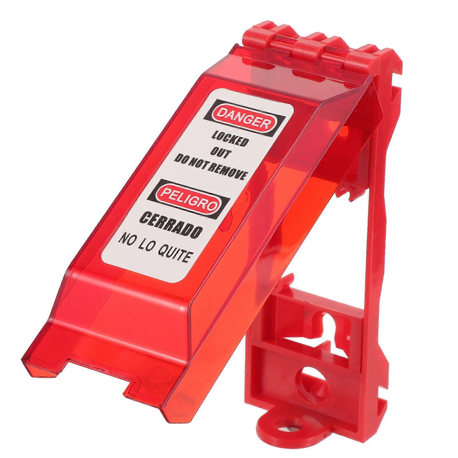 Switch Lock Protector Light Toggle Guard Universal Lock Protector For Home Safety Red 12X4.5X2.6CM Wall Mounted 1Pcs