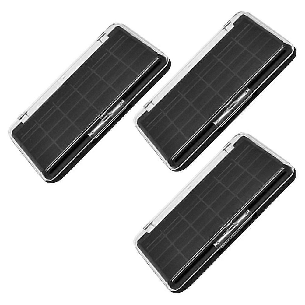 Empty Makeup Tray for Storage 3Pcs Eyeshadow Replacement Box Black ABS