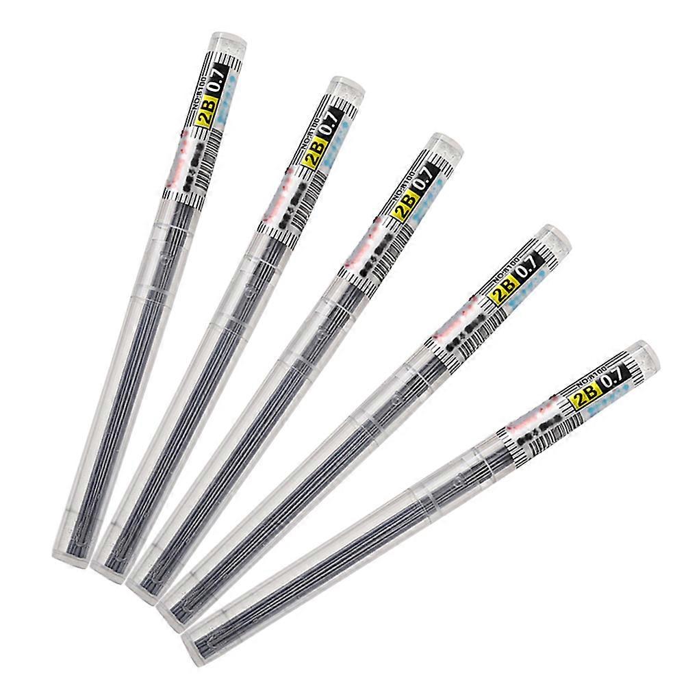 Automatic Pencil Lead Refills for Propelling Pencil 5Pcs Silver Set