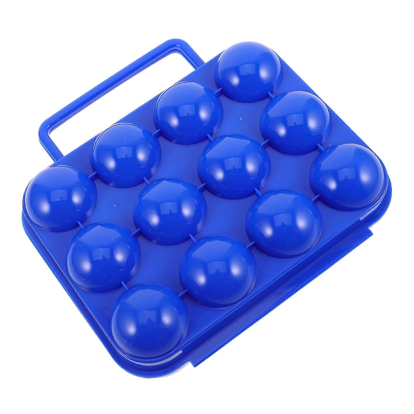 Egg Storage Container with Breakage Protection, Durable Plastic Egg Holder for Camping, 12 Eggs