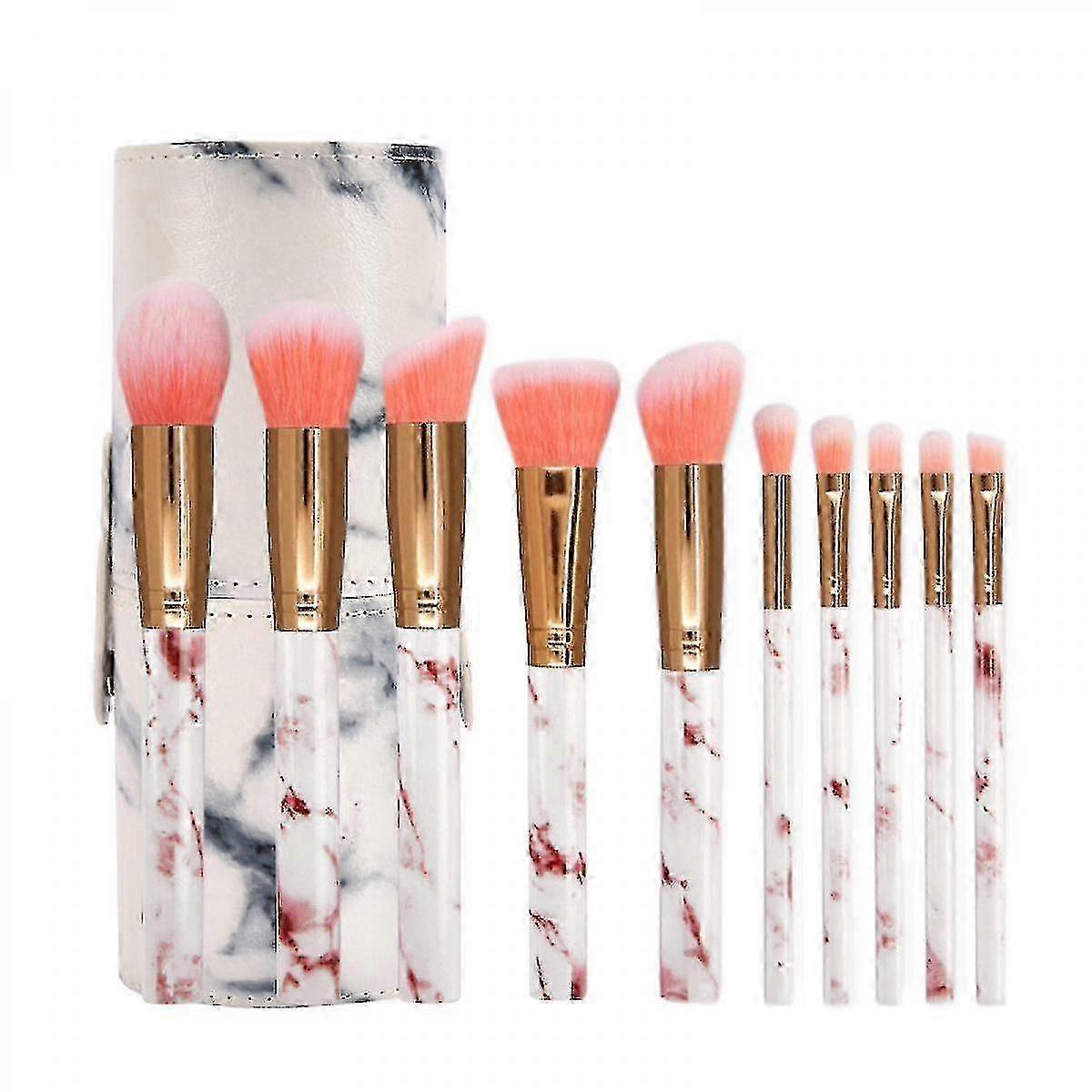 Professional Marble Makeup Brush Set, Portable Cosmetic Brushes 2025