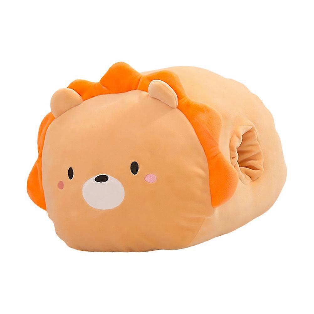 Throw Pillow Hand Warmer Cotton Fabric Orange Decorative