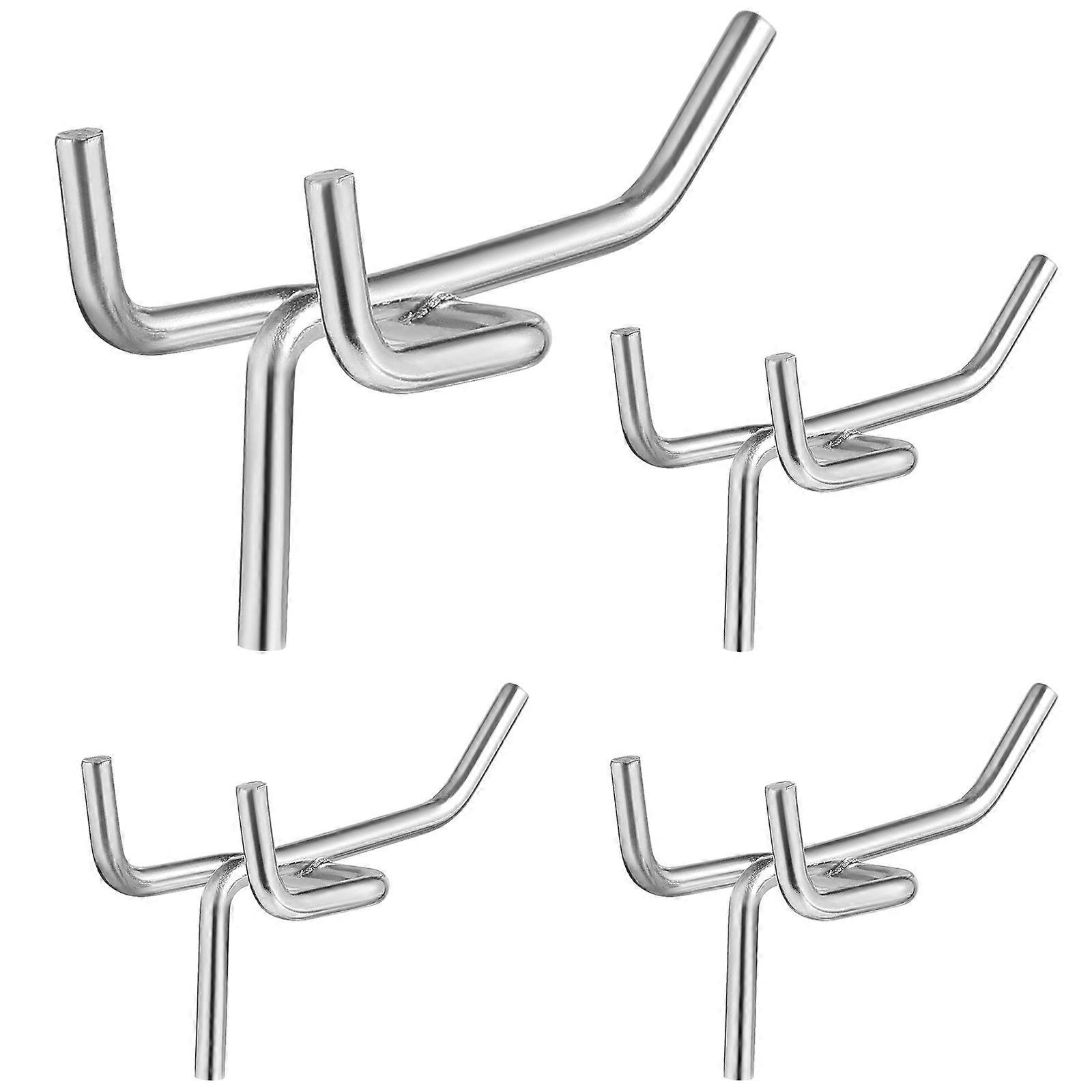 Tools Hanging Metal Pegboard Hooks for Hanging Use 100Pcs Silver