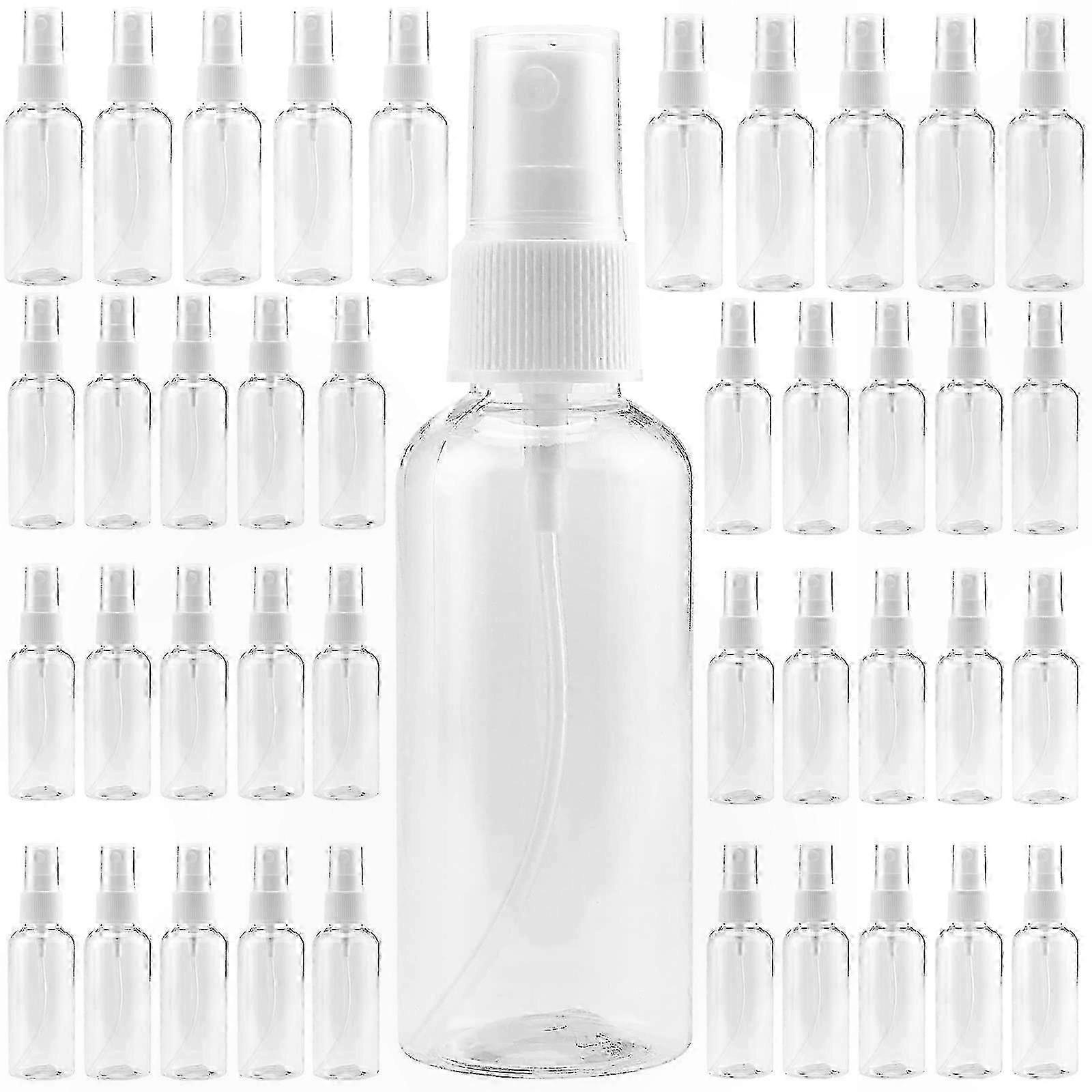 40-Pack 100ml Transparent Plastic Spray Bottles with Fine Mist Nozzle