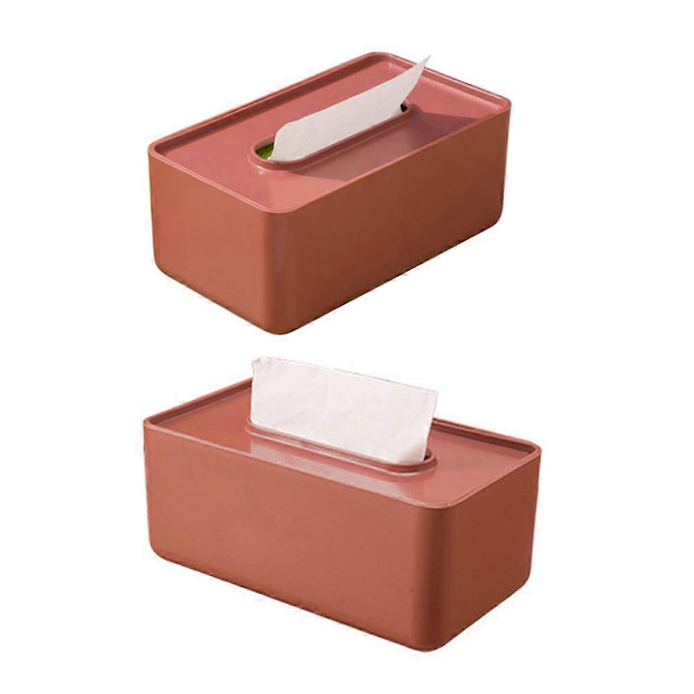 Plastic Tissue Box 1Pcs Red for Home Use Practical Napkin Storage