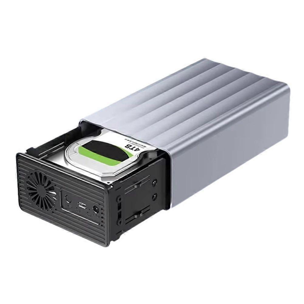Dual Bay HDD/SSD Case 2.5/3.5 Inch External Hard Drive Enclosure with RAID Function for PC 56TB US Plug